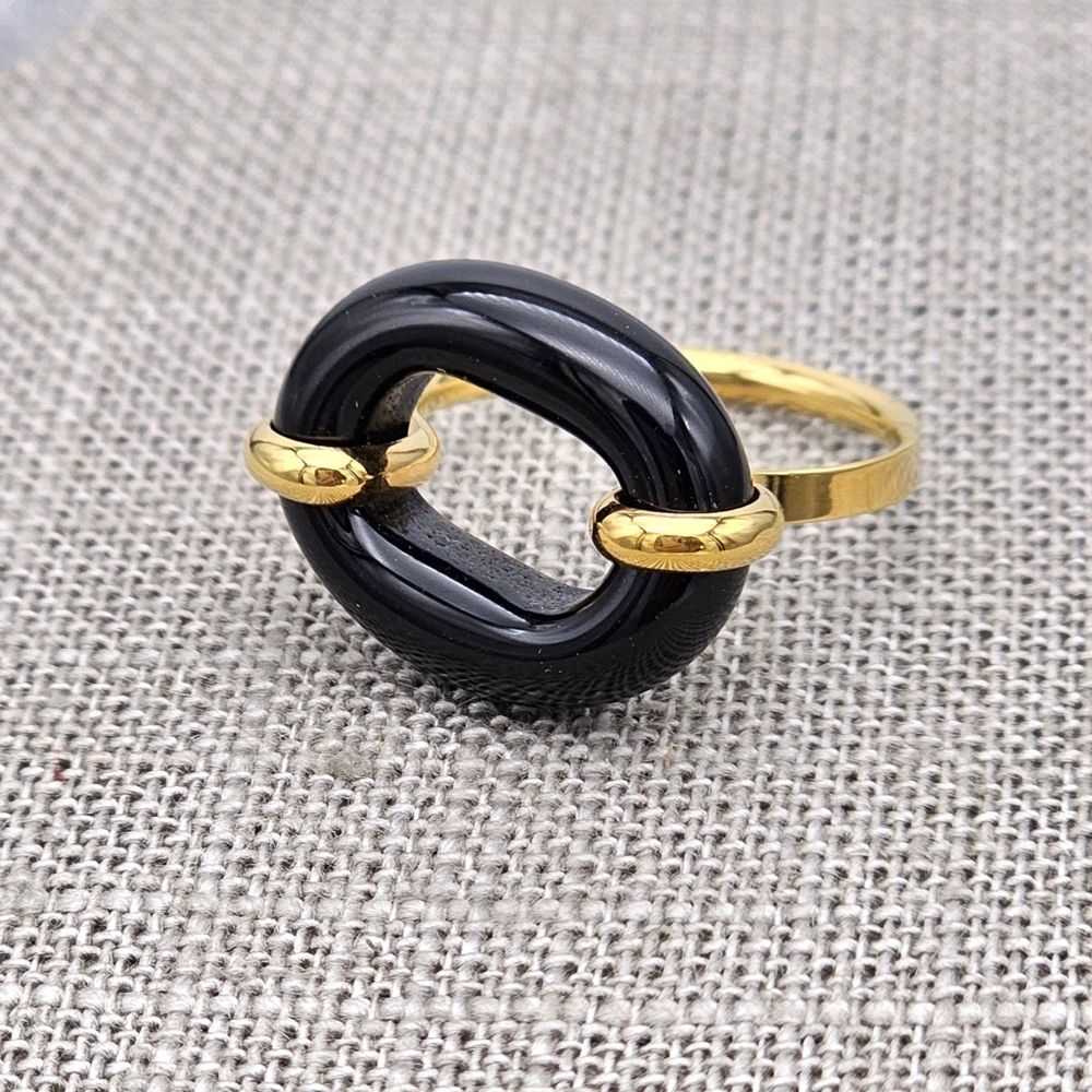 The Cled In The Loop Ring Black Basalt - image 1